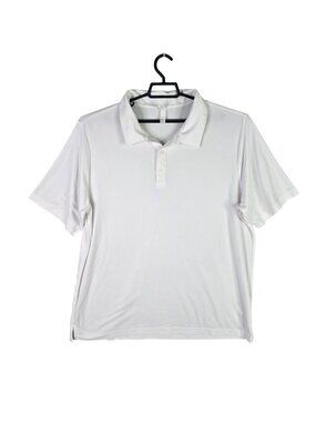 Mens Core 365 White Polo Shirt Short Sleeve 100% Polyester Size 2XL